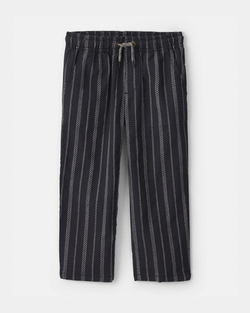 Toddler Boy Stripe Pants - Black, image 1 of 6 slides