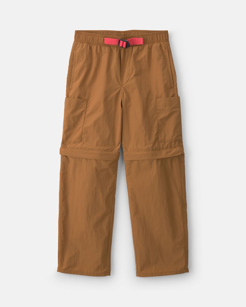 Boys Cargo Utility Zip-Off Pants - Brown, image 1 of 9 slides