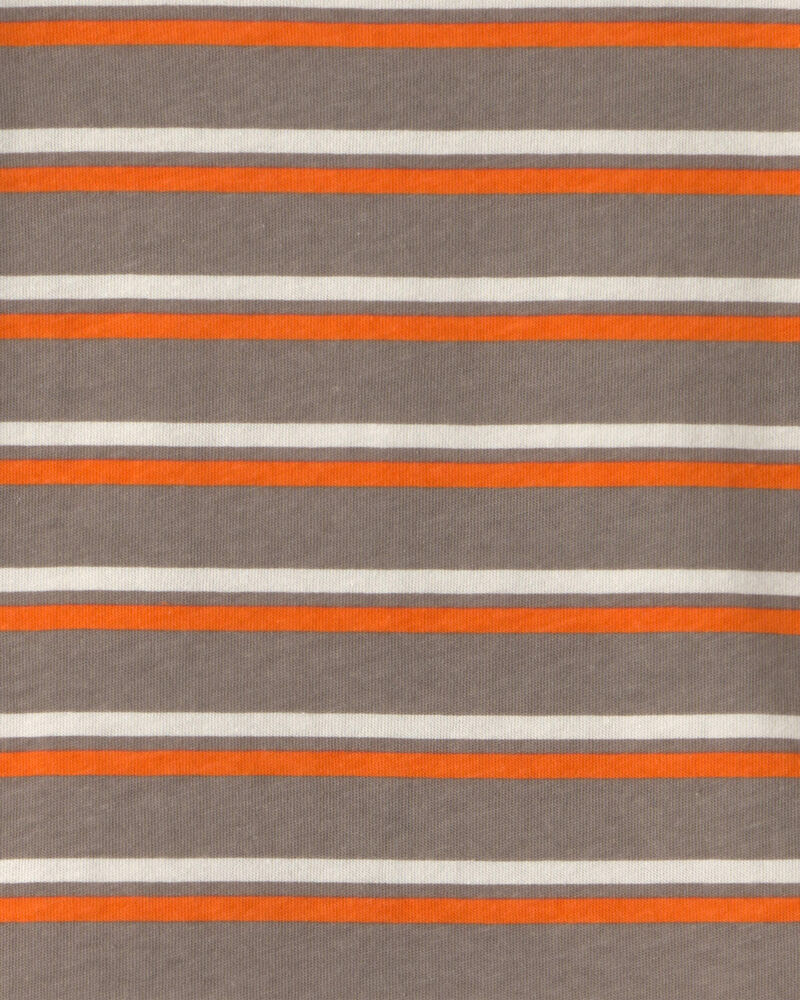 Tout-petit gar&ccedil;on &ndash; T-shirt manches longues &agrave; rayures &ndash; Gris/Orange/Cr&egrave;me, image 2 sur 2 diapositives