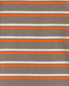 Tout-petit gar&ccedil;on &ndash; T-shirt manches longues &agrave; rayures &ndash; Gris/Orange/Cr&egrave;me, image 2 sur 2 diapositives