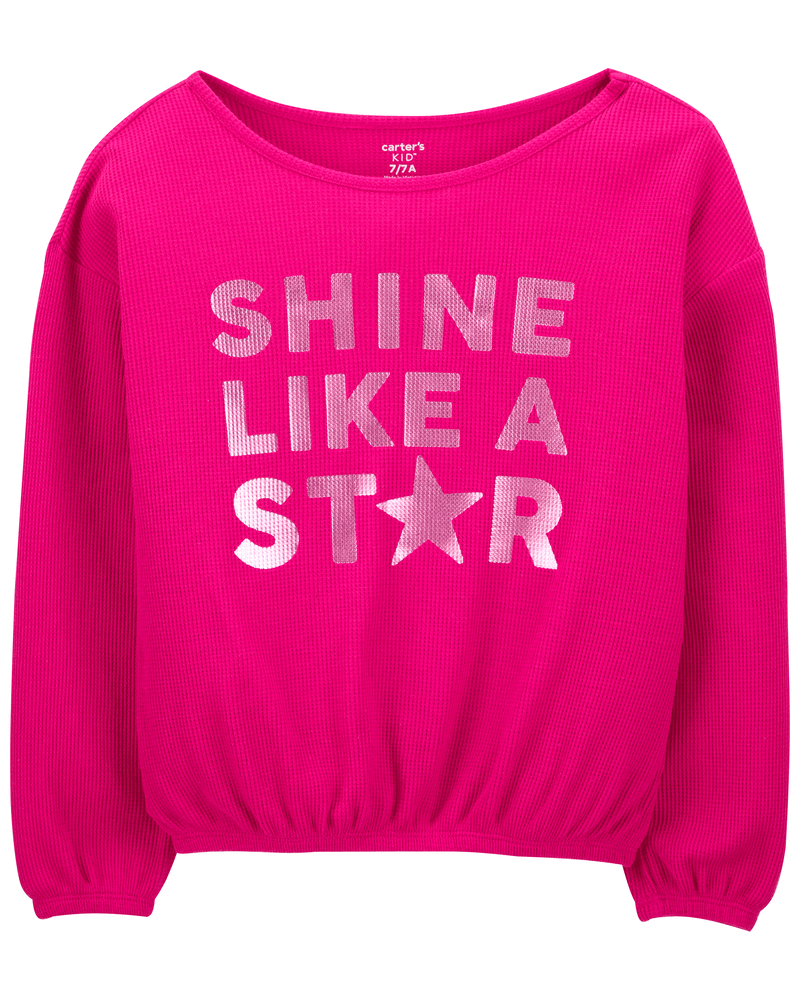 Kid Shine Like A Star Metallic Thermal Top, image 2 of 4 slides