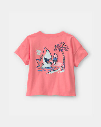 Tout-petit gar&ccedil;on - T-shirt &agrave; imprim&eacute; requin - Orange, 