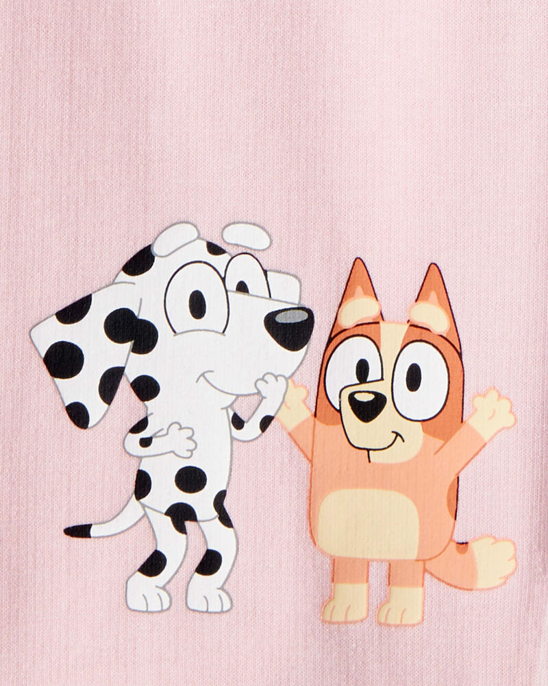 Toddler Girl Bluey French Terry Drawstring Joggers - Pink, image 6 of 6 slides