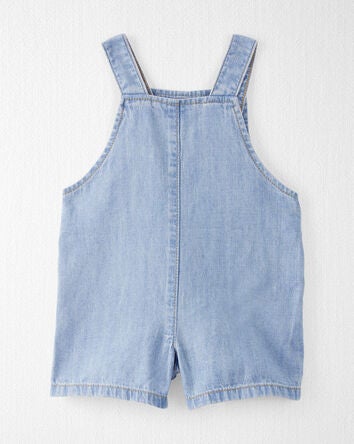 Baby Organic Cotton Chambray Shortall, 