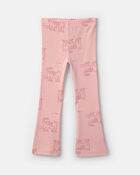 Toute-petit fille - Ensemble haut manches longues et pantalon &agrave; motif chien - Rose, image 2 sur 3 diapositives