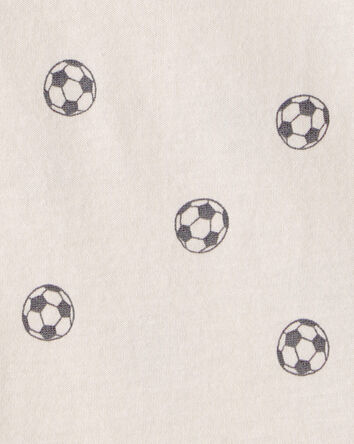 B&eacute;b&eacute; - Cache-couche &agrave; imprim&eacute; de soccer - Ivoire, 