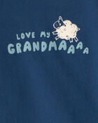 Baby 'Love My Grandma' Sheep Graphic Bodysuit - Blue, image 2 of 3 slides
