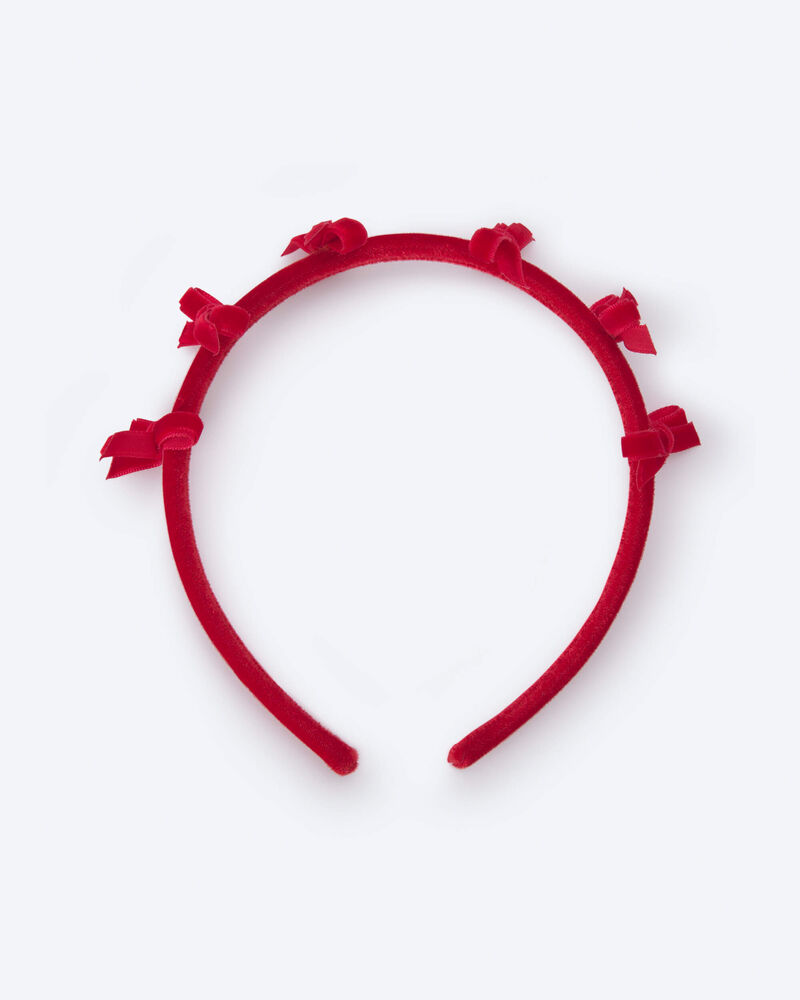 Toddler Girl Bow Headband - Red, image 3 of 3 slides
