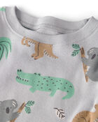 Toddler 2-Piece Organic Cotton Pyjama in Aussie Friends Print, image 2 of 4 slides