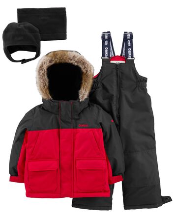 Baby 2-Piece Snowsuit With Bonus Hat And Neck Warmer, 