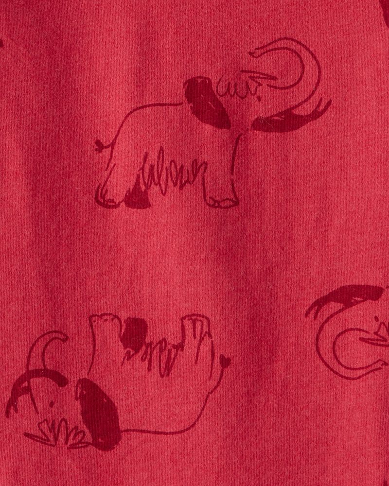 Baby Boy Mammoth Long-Sleeve Graphic Tee - Red, image 2 of 3 slides