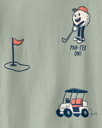 Gar&ccedil;ons - T-shirt graphique &agrave; manches longues de golf - Vert, 