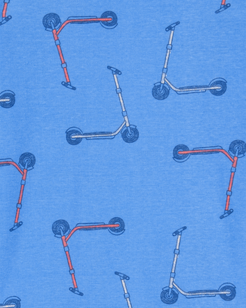 Boys 2-Piece Scooter Print 100% Snug Fit Cotton Pyjamas, 