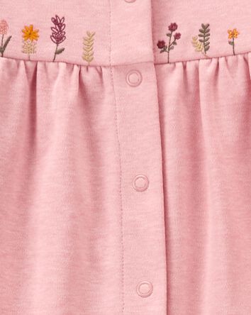 Floral Snap-Up Cotton Sleeper Pyjamas, 