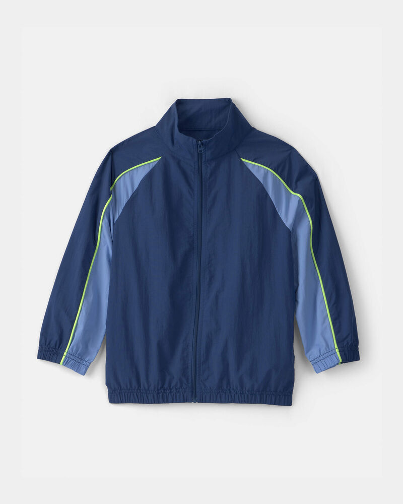 Boys Colorblock Active Windbreaker - Blue, image 1 of 3 slides