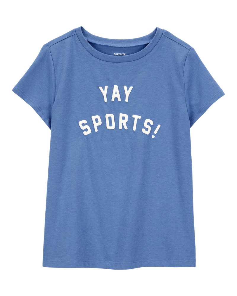 Enfant T-shirt imprimé « Yay sports » - Bleu, image 1 sur 3 diapositives