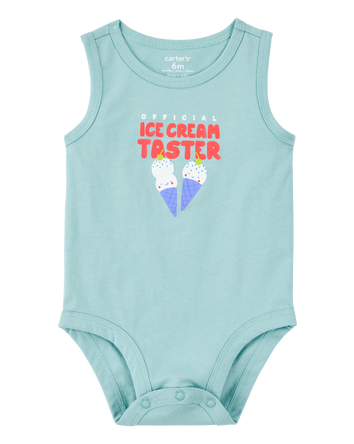 Baby Official Ice Cream Taster Sleeveless Bodysuit, 