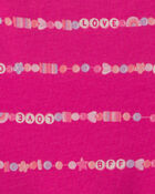 Girls Friendship Bracelet Romper - Fuchsia, image 2 of 3 slides