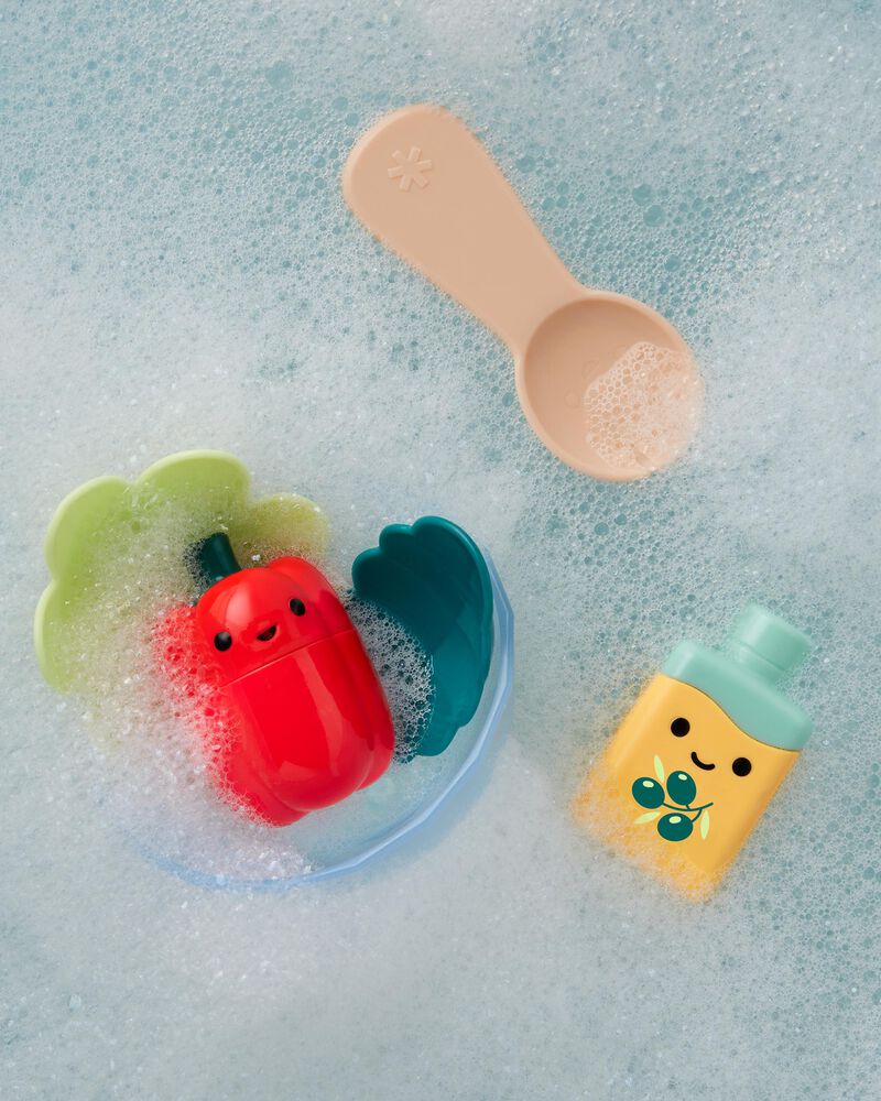 Tub-to-Table Café Prep & Serve Salad Bath Toy Set, image 6 of 6 slides
