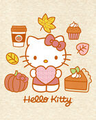 Girls Hello Kitty Short-Sleeve Graphic Tee - Oatmeal, image 2 of 2 slides
