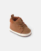Baby Boy Teddy Fleece High Top - Brown, image 1 of 6 slides