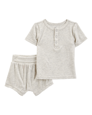 Baby 2-Piece PurelySoft Outfit Set - Grey, 