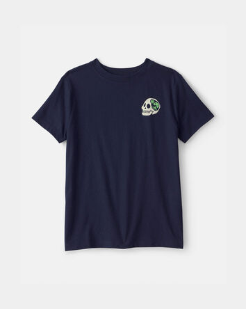 Boys Skull Graphic Tee - Blue, 