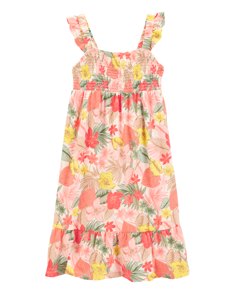 Enfant Robe midi à fleurs et smocks , image 1 sur 4 diapositives