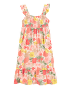 Enfant Robe midi à fleurs et smocks , image 1 sur 4 diapositives