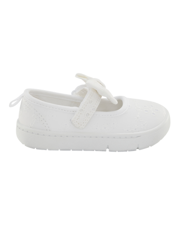  Every Step® First Walker Eyelet Mary Jane Sneakers - White, 