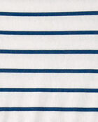 Baby Girl Striped Short-Sleeve Dress - Blue/Ivory, image 3 of 4 slides