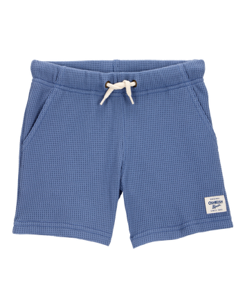 Bébé Short en tricot gaufré à cordon de serrage - Bleu, 