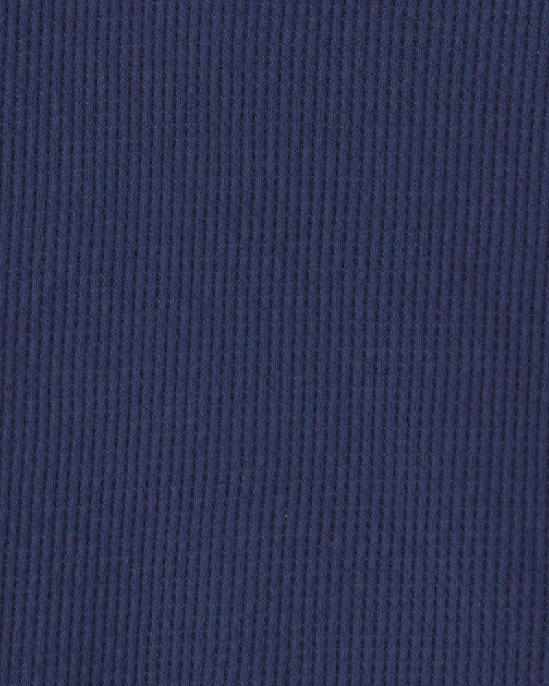 Toddler Boy Thermal Long-Sleeve Hoodie Top - Navy Blue, image 2 of 3 slides