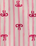Adult 2-Piece Bows Loose Fit Pyjama Set - Pink, image 2 of 3 slides