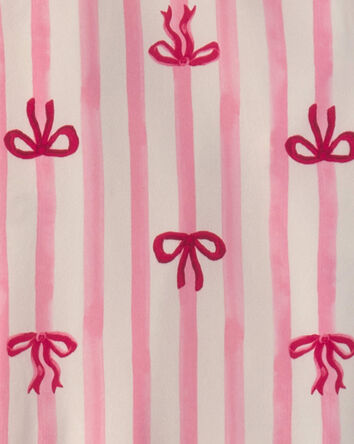 Adult 2-Piece Bows Loose Fit Pyjama Set - Pink, 
