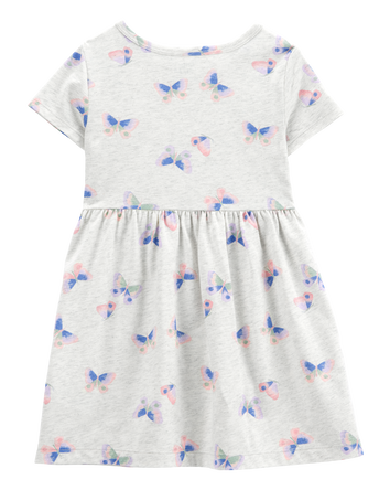 Toddler Butterfly Print Short-Sleeve Dress, 