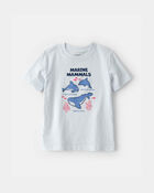 Toddler Dolphin Graphic Tee - Blue, image 1 of 3 slides