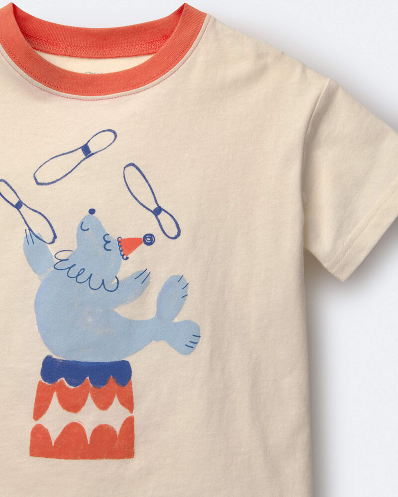 Tout-petit - T-shirt d&eacute;contract&eacute; &agrave; imprim&eacute; jonglerie - Cr&egrave;me, image 4 sur 6 diapositives