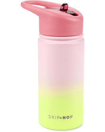 Bouteille d&rsquo;eau &agrave; paille en acier inoxydable Wander - Rose ombr&eacute;, 
