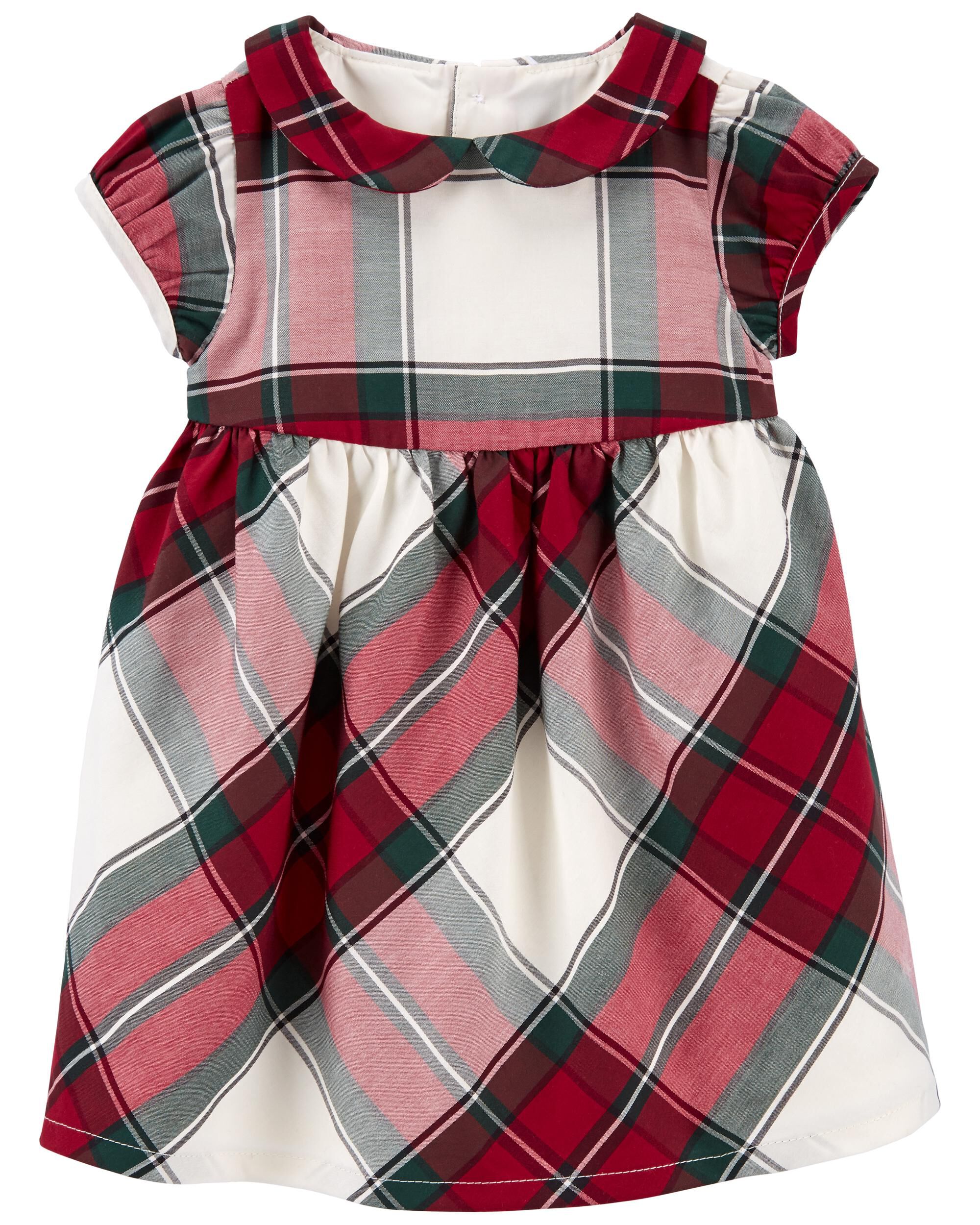 Multi Plaid Collared Dress Carter s Oshkosh Canada