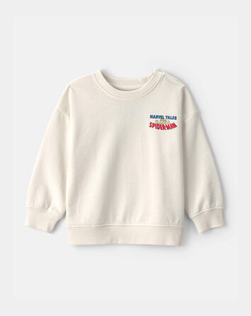 Toddler Boy &copy;Marvel Spider-Man French Terry Pullover Sweatshirt - White, 