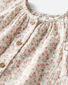 Baby 2-Piece Organic Cotton Gauze Floral-Print Set, image 3 of 5 slides