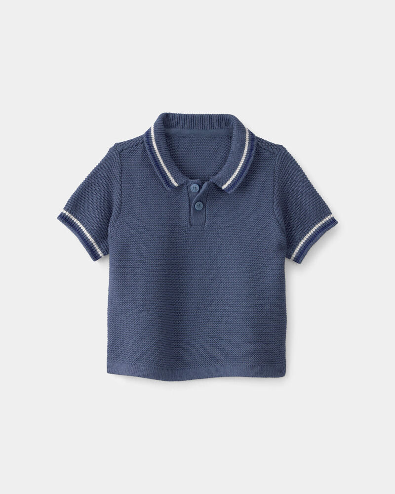 B&eacute;b&eacute; gar&ccedil;on - Polo d&rsquo;uniforme - Bleu marine, image 1 sur 2 diapositives