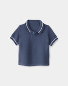 B&eacute;b&eacute; gar&ccedil;on - Polo d&rsquo;uniforme - Bleu marine, image 1 sur 2 diapositives