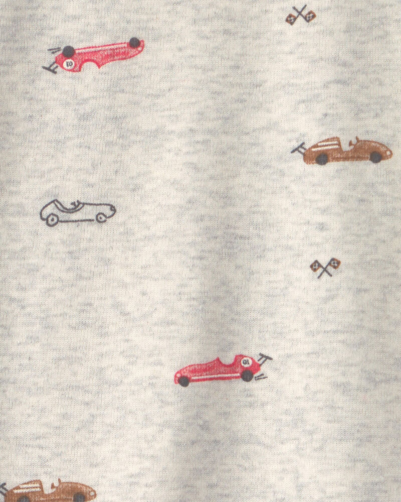 B&eacute;b&eacute; gar&ccedil;on - Ensemble 3 pi&egrave;ces cache-couches et pantalon &agrave; motif de voiture de course &ndash; Gris/Rouge, image 3 sur 4 diapositives