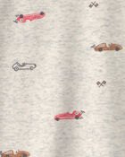 B&eacute;b&eacute; gar&ccedil;on - Ensemble 3 pi&egrave;ces cache-couches et pantalon &agrave; motif de voiture de course &ndash; Gris/Rouge, image 3 sur 4 diapositives