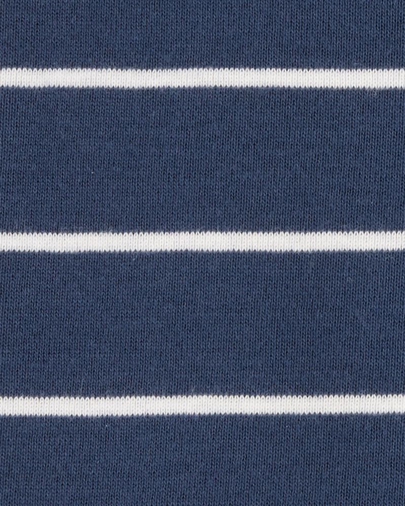 Baby Boy Striped Snug Fit Cotton 1-Piece Pyjamas - Navy, image 2 of 4 slides