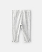 Baby Girl Rib Pull-On Leggings - Grey, image 2 of 4 slides