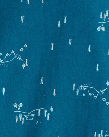 Baby Boy Woodland Long-Sleeve Graphic Bodysuit - Blue, 