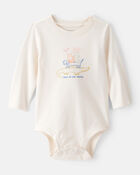 Baby Family Cotton Long-Sleeve Graphic Bodysuit - White, image 1 of 3 slides